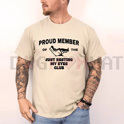 "Just Resting My Eyes" Comfort Colors Funny Dad Shirt