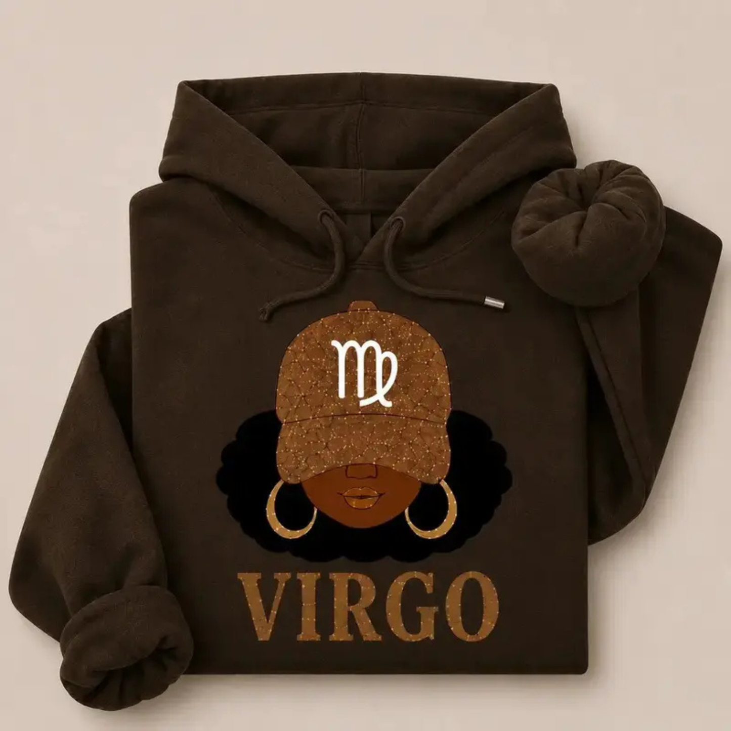 "Zodiac Slay Girl" Afro Zodiac Sign Hoodie - Cozy Horoscope Graphic Pullover