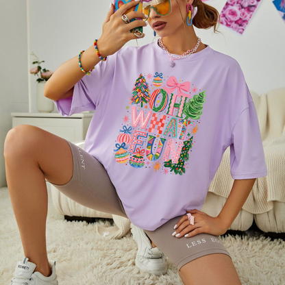 Festive Jubilance Tee – Oh What Fun Trendy Vintage Comfort Colors Holiday Shirt