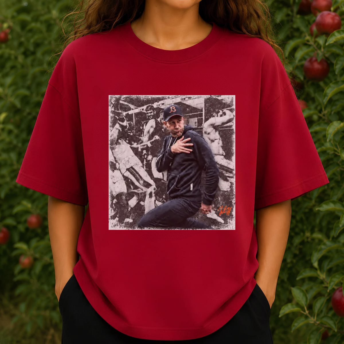 Festive Friction Tee – Johnson Stanky Leg Football Dance Funny Graphic T-Shirt