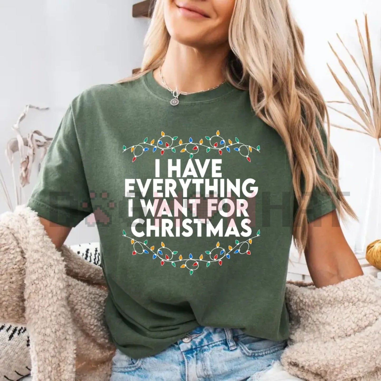 Comfort Colors "I Have Everything I Want For Christmas" T-Shirt – It's Me I'm Everything, Funny Christmas Matching Tee, Couple Gift