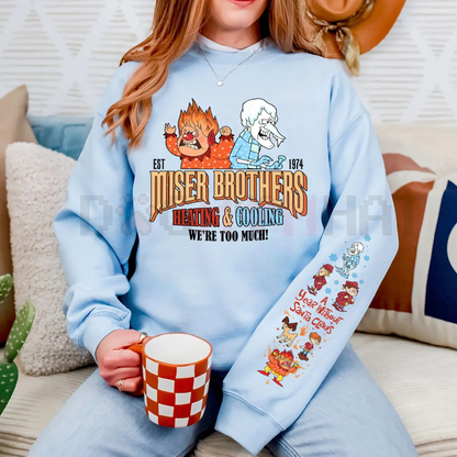 Retro Heat Miser & Snow Miser Christmas Sweatshirt