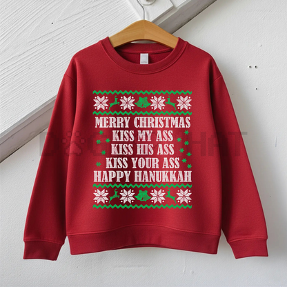 Funny Opossum Christmas Sweater – Overstimulated But Festive Ugly Holiday Sweatshirt