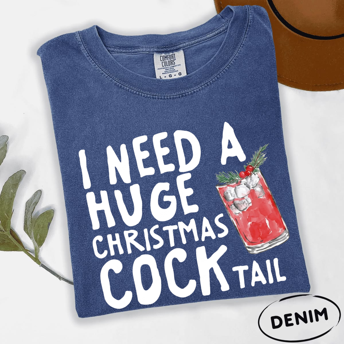 Festive Friction Tee – "Naughty & Unfiltered" Funny Couples Christmas Graphic Shirt