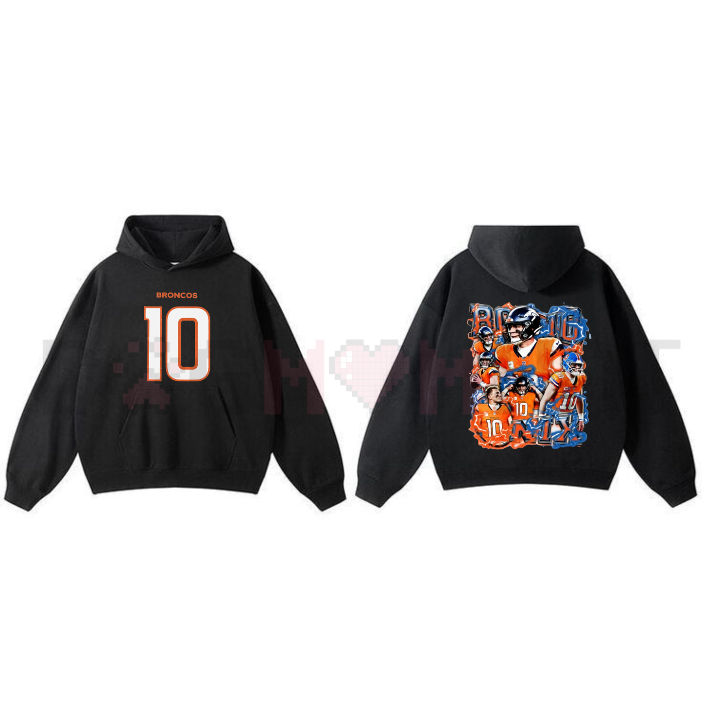 Bo Nix Vintage Football Hoodie