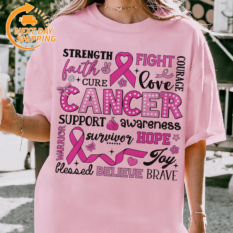 "In October We Wear Pink" Horror Halloween Breast Cancer Shirt – Support Squad Tee, Cancer Survivor Apparel