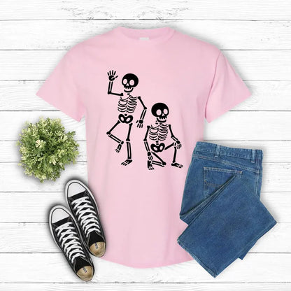 Subtle Skeletons Halloween T-Shirt - Funny Spooky Apparel