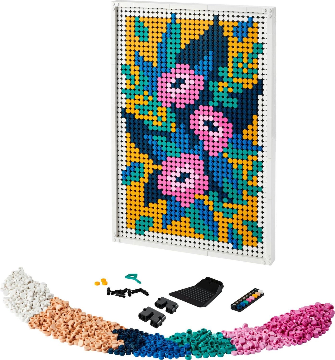 LEGO ART Floral Art 31207, 3in1 Flowers Wall Decoration Set, Arts and Crafts for Adults, Creative Activity, DIY Botanical Home Decor, Gift Idea