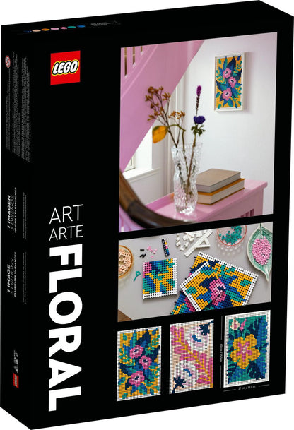 LEGO ART Floral Art 31207, 3in1 Flowers Wall Decoration Set, Arts and Crafts for Adults, Creative Activity, DIY Botanical Home Decor, Gift Idea