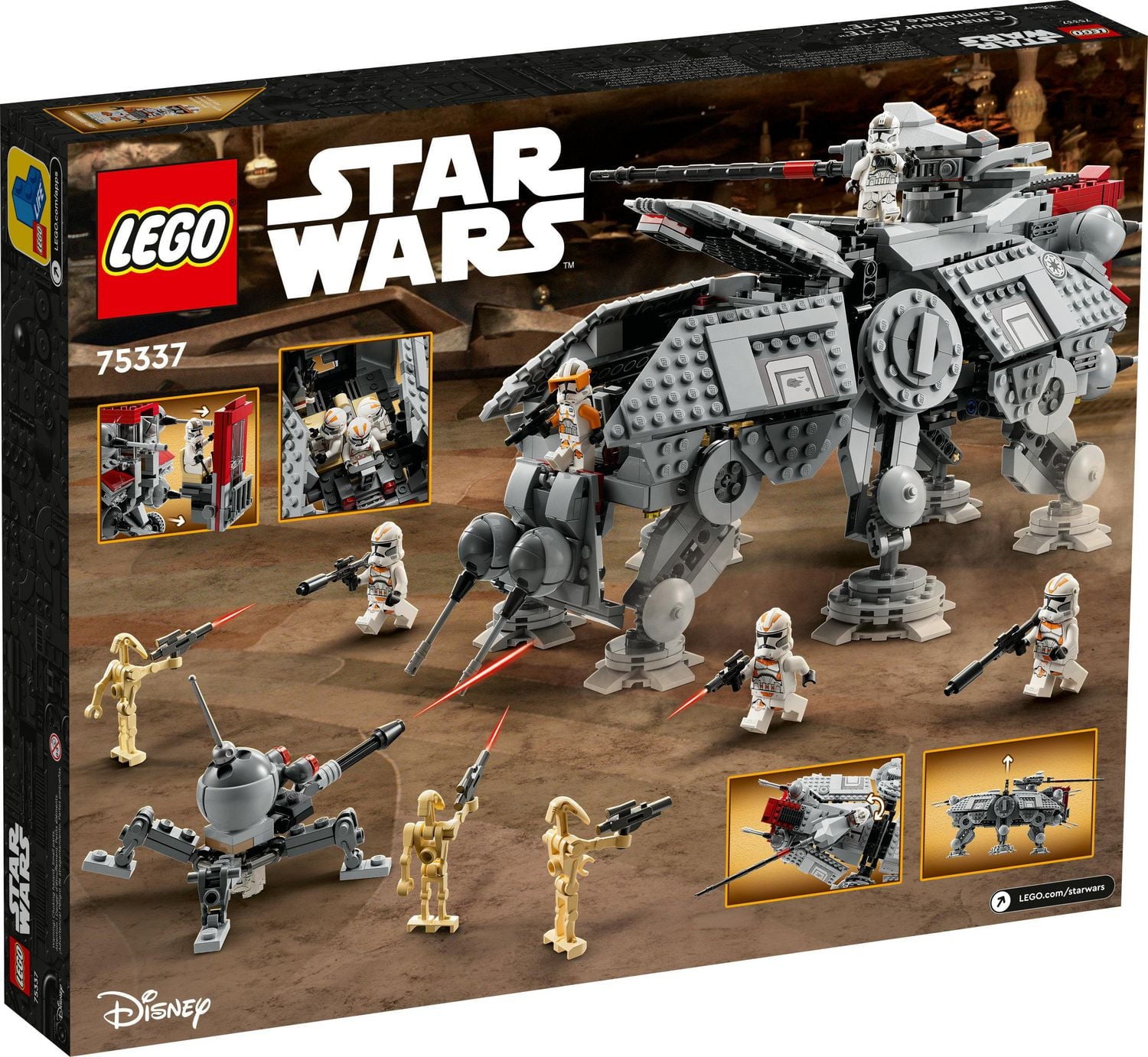 LEGO Star Wars AT-TE Walker 75337 Toy Building Kit (1082 Pieces)