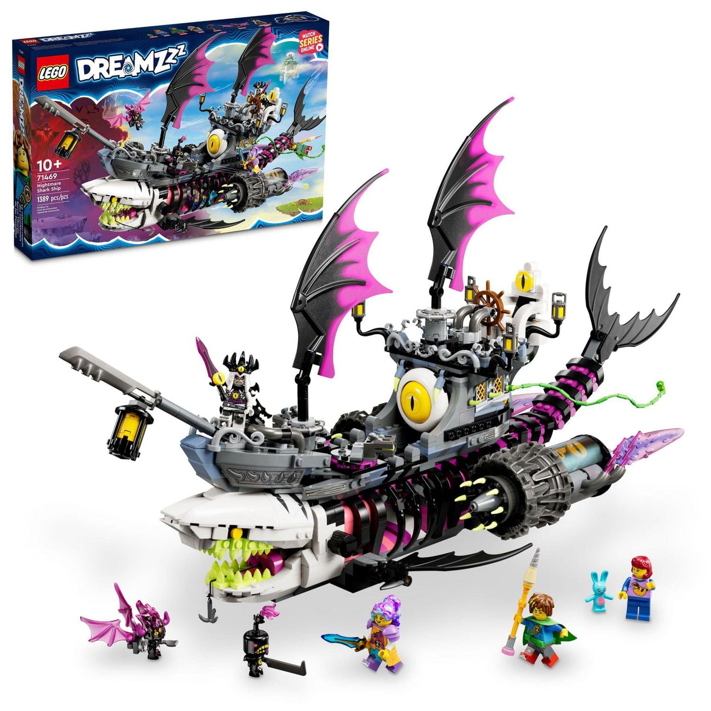 LEGO DREAMZzz Nightmare Shark Ship 71469 Building Toy Set, Pirate Ship and Monster Vehicle for Fans of the New LEGO DREAMZzz TV Show, Gift for Tweens and Kids Ages 10+