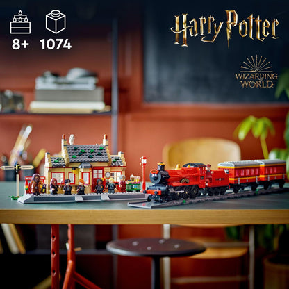 LEGO Harry Potter Hogwarts Express & Hogsmeade Station 76423 Building Toy Set; Harry Potter Gift Idea for Fans Aged 8+; Features a Buildable Train, Tracks, Ticket Office and 8 Harry Potter Minifigures