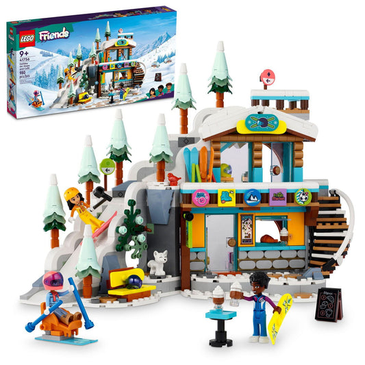 LEGO Friends Holiday Ski Slope and Café 41756 Building Toy Set, Creative Fun for Ages 9+ with 3 Mini-Dolls and Lots of Accessories, A Gift for Kids Who Love Snow Sports or Role playing, Includes 980 Pieces, Ages 9+