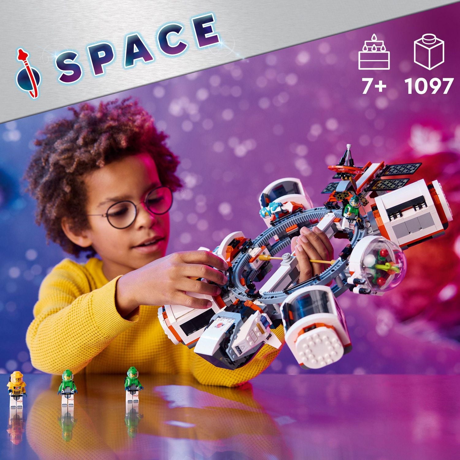 LEGO City Modular Space Station STEM Toy, Modular Exploration Science Toy with 6 Astronaut Minifigures, Gifts for Boys, Girls, and Kids Ages 7 and Up, Building Toy for Kids, 60433