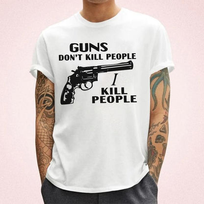 Gns Don't KII People, I K*II People Shirt – Funny Happy Gilmore Quote Tee, Retro Movie Humor Shirt