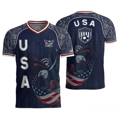 Men's USA 2026 V-Neck Soccer Fan Jersey