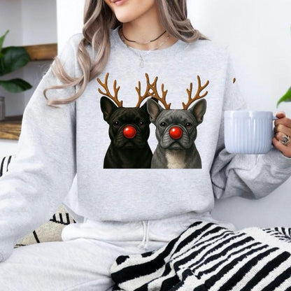 Christmas Reindeer Dog Sweatshirt – Unisex Festive Pet Graphic Pullover