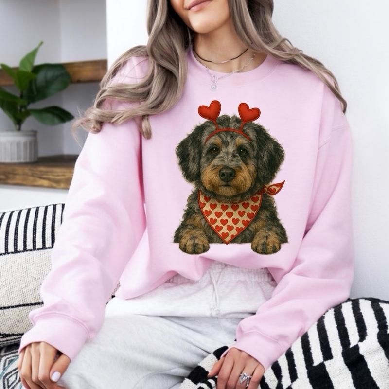 Custom Valentine's Dog Mom Sweatshirt
