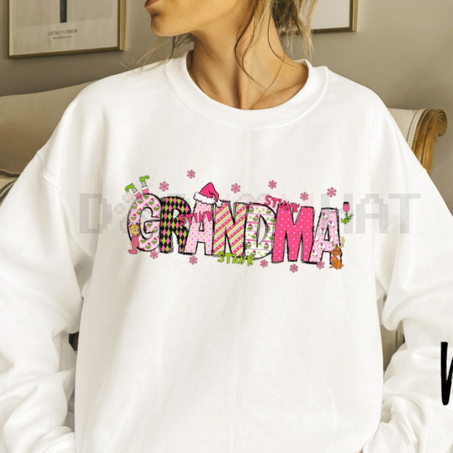 Custom Grandma Christmas 2025 Photo Jumper – Personalized Matching Family Christmas Sweatshirt