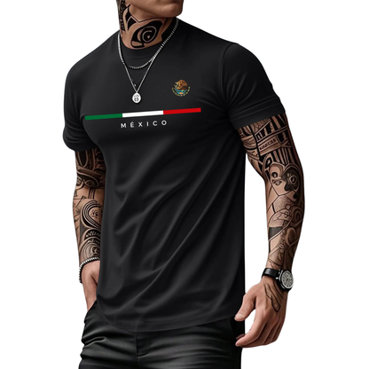 Men's Heavyweight Mexican Print Loose Fit T-Shirt - Summer Streetwear Tee
