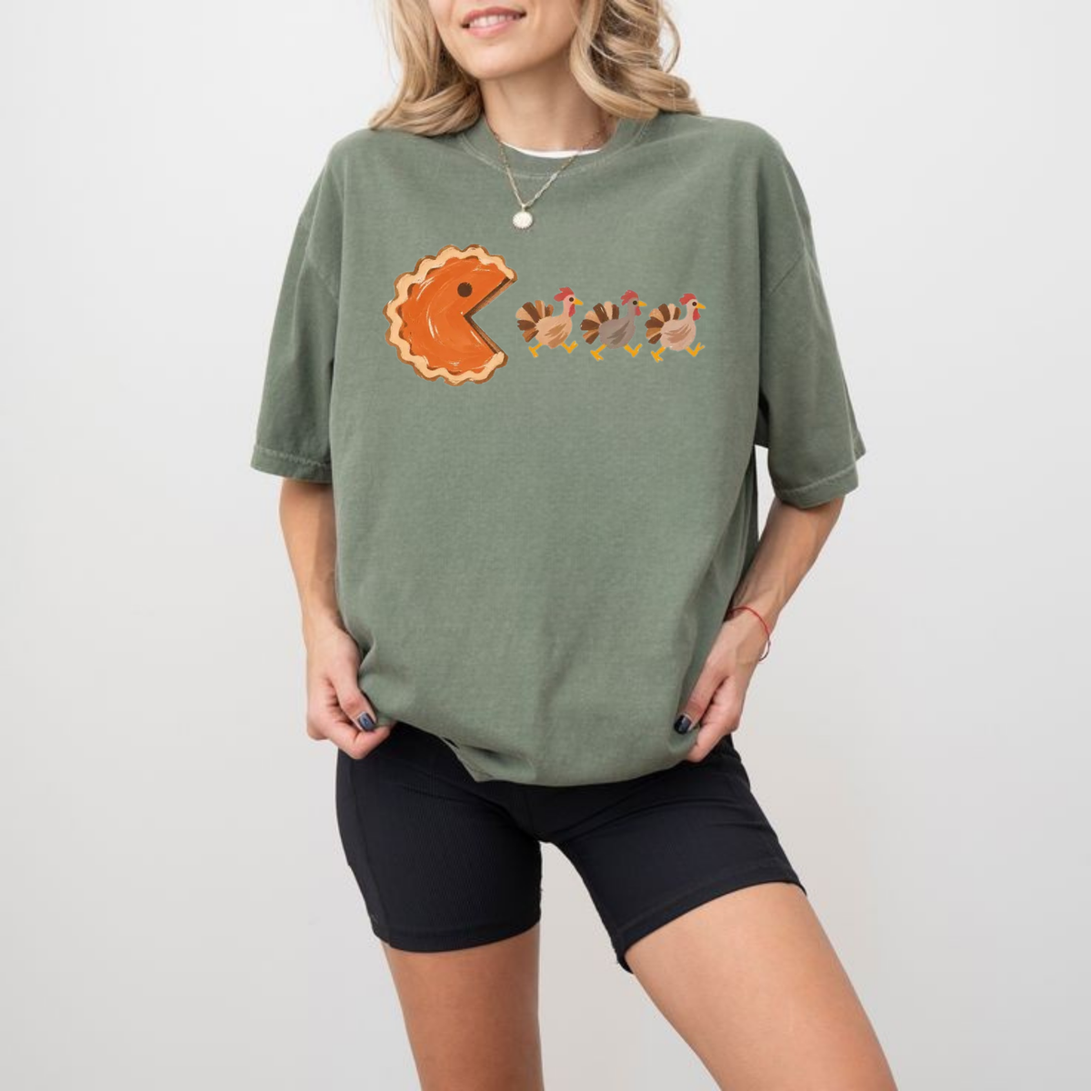 Arcade Feast Tee – Pumpkin Pacman Thanksgiving Comfort Colors Shirt