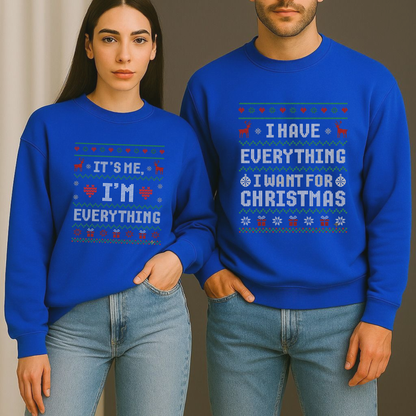 Funny Santa Couples Christmas Graphic Sweatshirt
