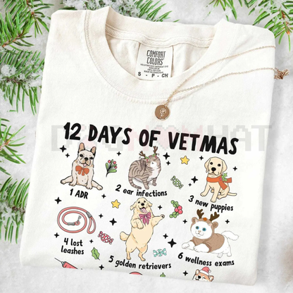 Vet Med 'Happy Holla-Days & Healthy Paws' Tee