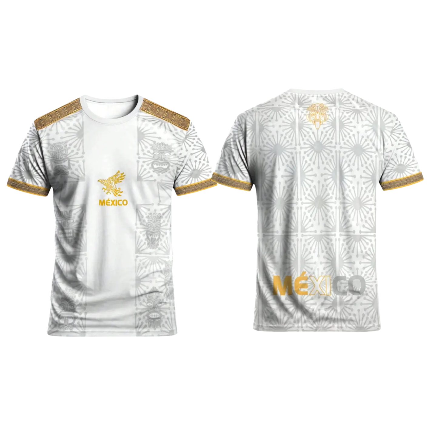 Mexican Aztec Totem Loose Athletic T-Shirt - Breathable Sports Tee