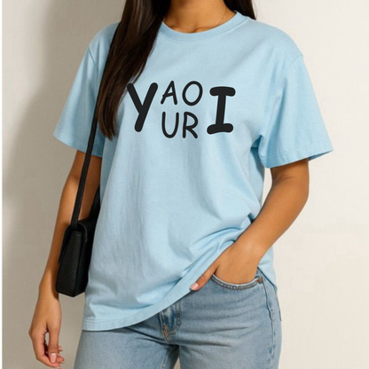 Subculture Script Statement Tee – Yaoi Yuri Bold Handwritten Back Print Shirt