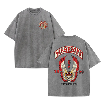 Parke Horizon Top – The Warriors 1979 Cult Film Vintage Double-Sided Skull Graphic Sleeveless Tank Top