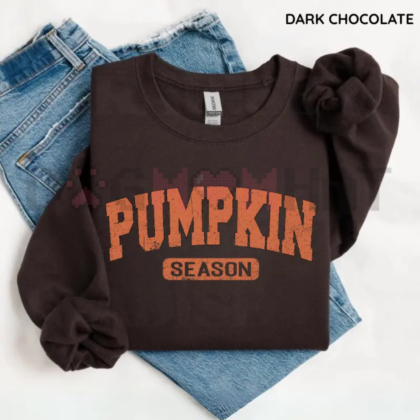 Vintage Pumpkin Patch Autumn Glow Crewneck - Retro Fall Season Oversized Spooky Pullover Sweatshirt