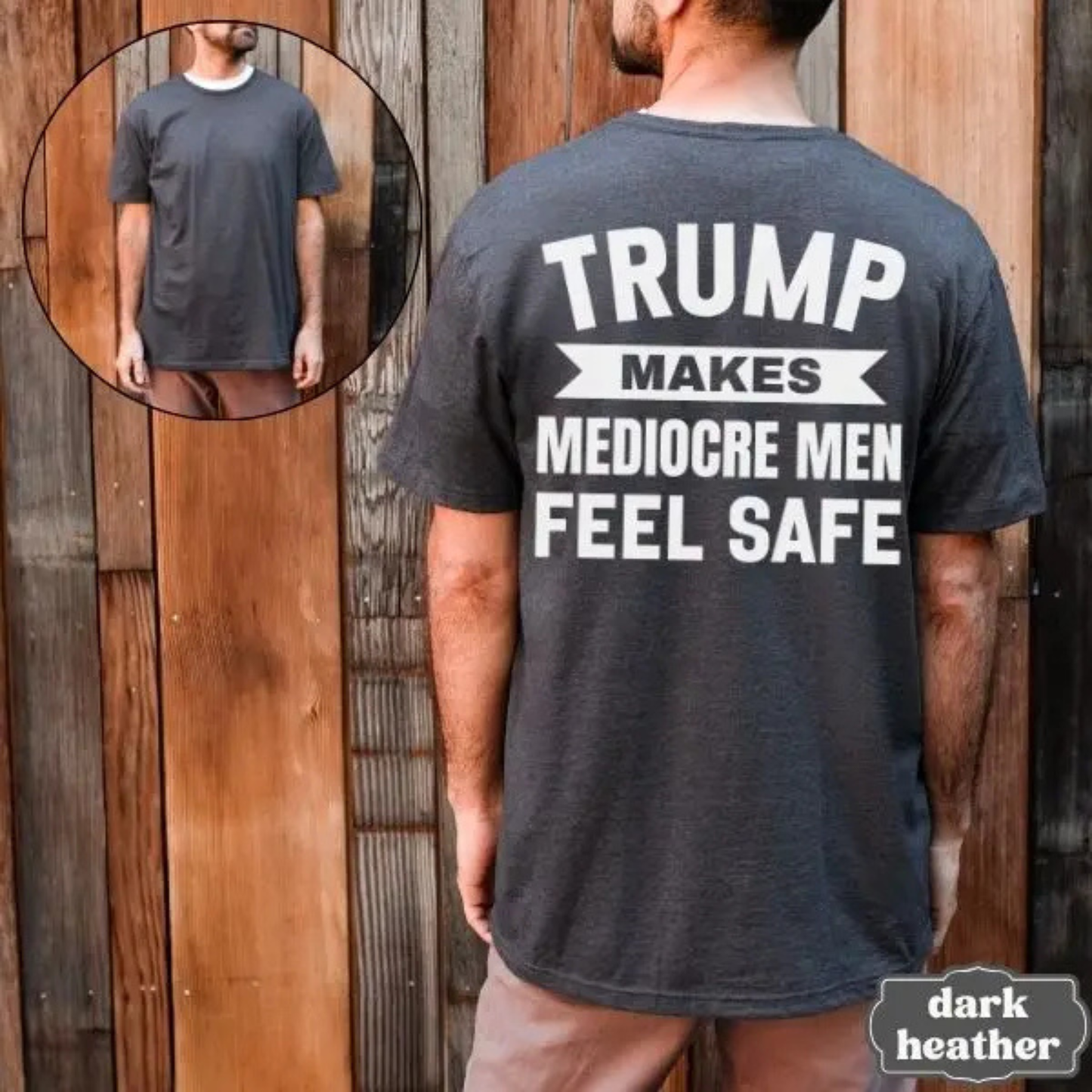 Progressive Satire Back Print Graphic Tee - Funny Political Commentary Pure Cotton Unisex Casual Shirt