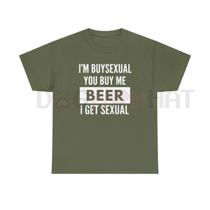 Witty 'I'm Buys*xual' Heavy Cotton Beer Shirt