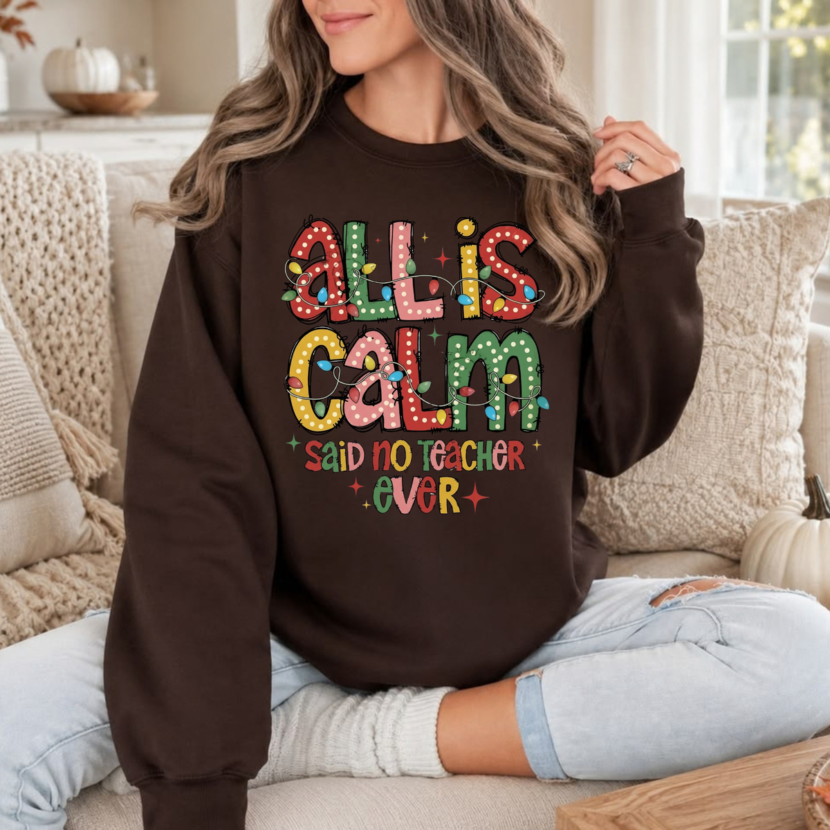 Festive Friction Sweatshirt – Retro Sarcastic Christmas Teacher Holiday Crewneck