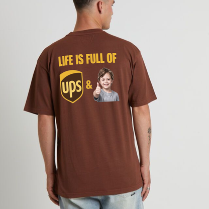 Parke Horizon Tee – "Life Is Full Of UPS" Thumbs Up Kid Meme Graphic T-Shirt