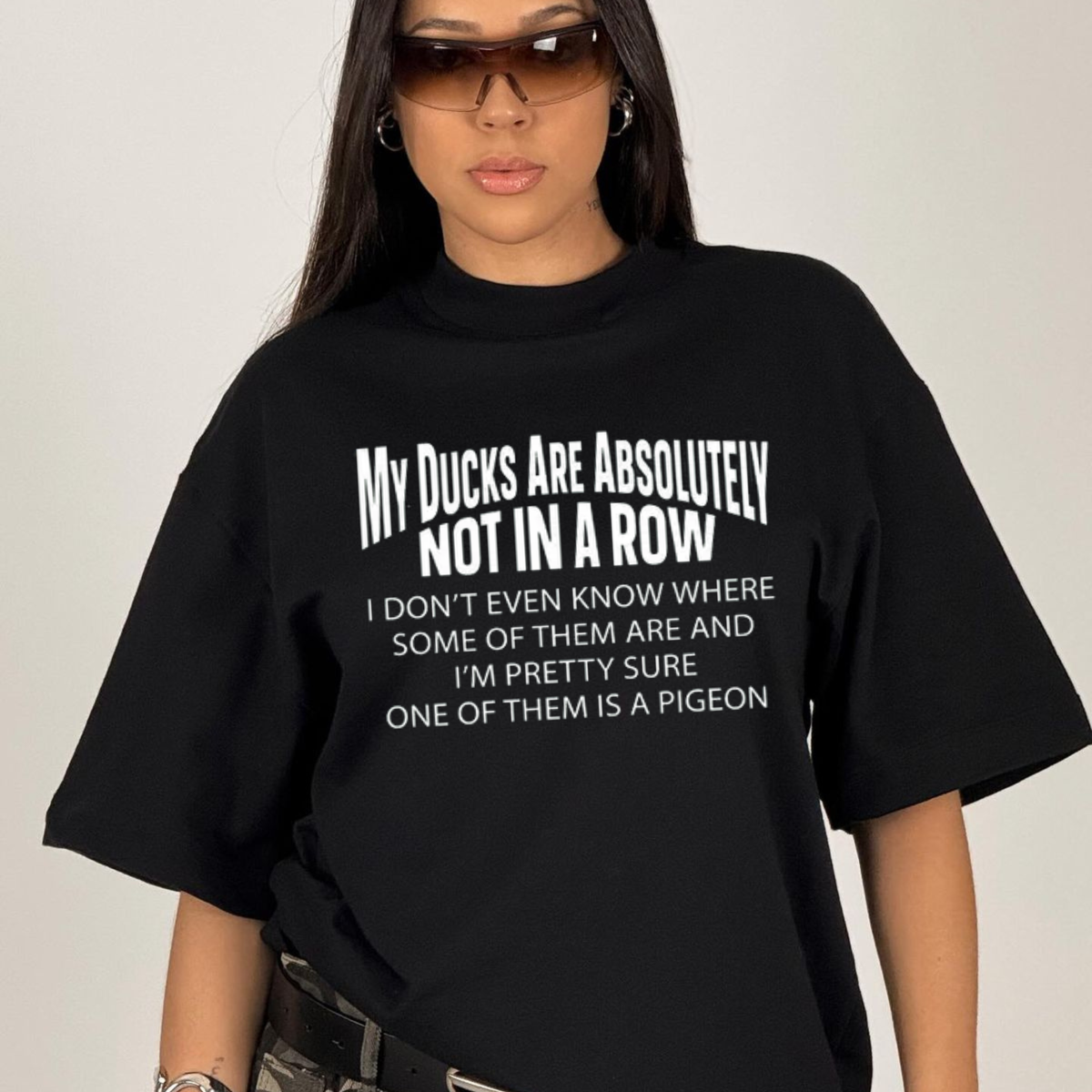 Parke Horizon Tee – "Ducks Not In A Row" Funny Relatable Chaos Graphic Shirt