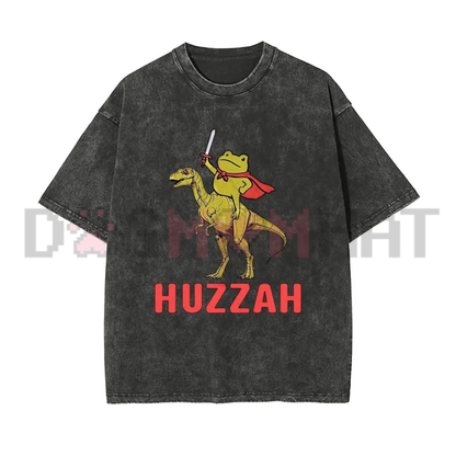 I Have To Say Weird Stuff Funny Frog Graphic Tee - Vintage Washed Soft Cotton Unisex Oversized Streetwear T-Shirt