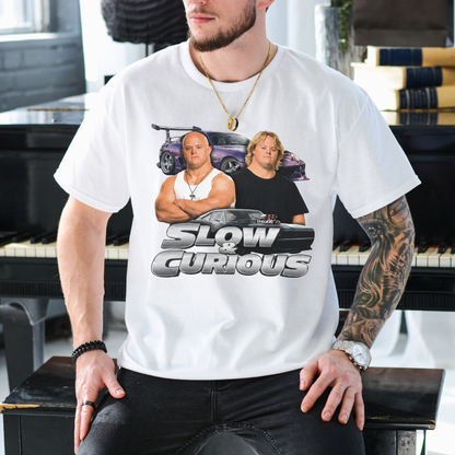 Parke Horizon Tee – Vintage "Slow & Curious" Modified Sports Car Parody Graphic T-Shirt