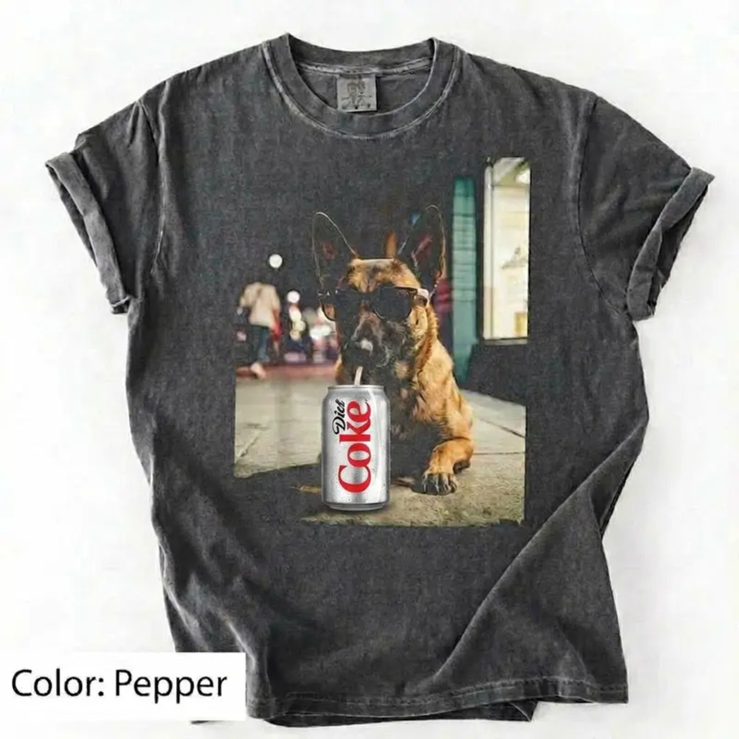 Dog Breeds "Drinking Diet Coke" Graphic T-Shirt