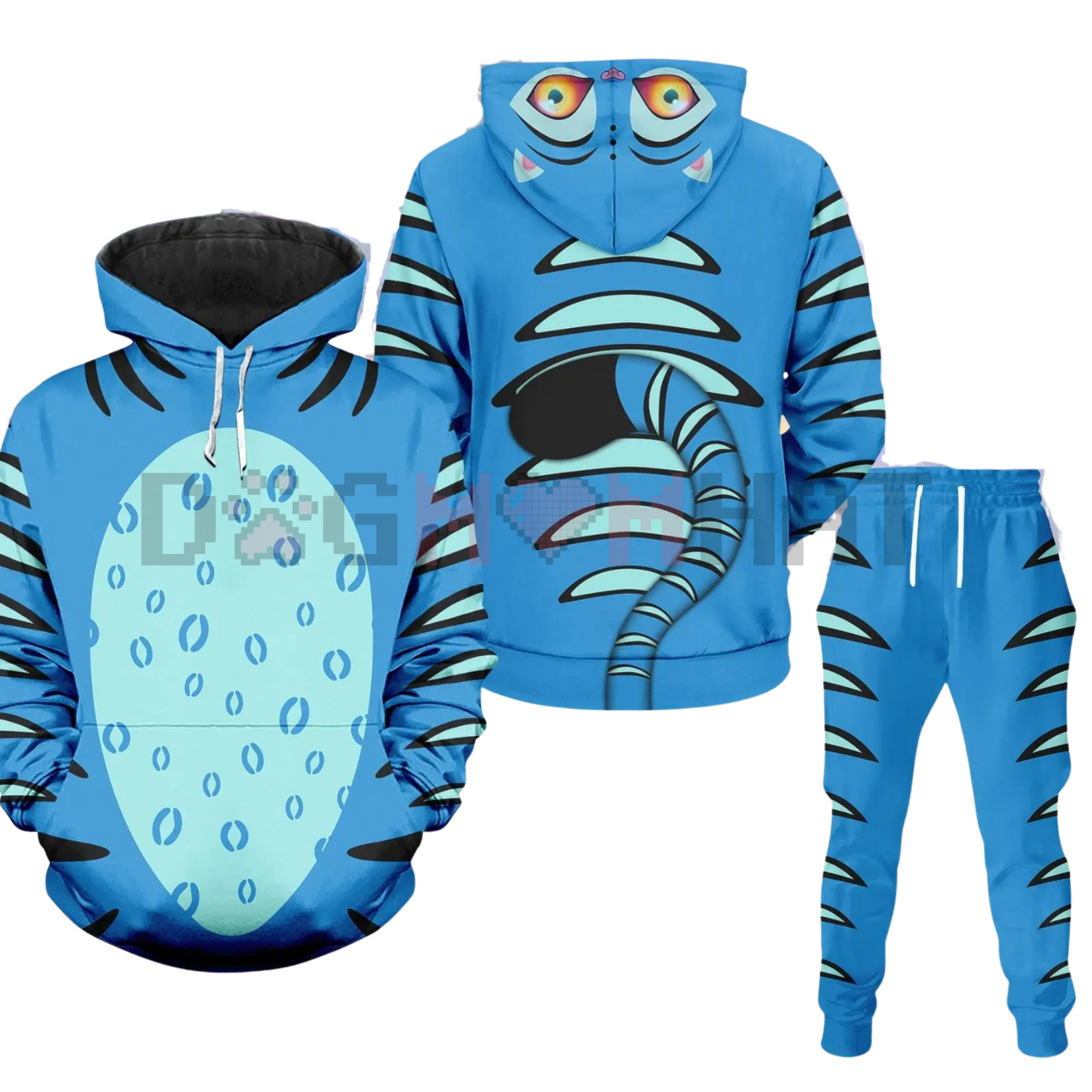 Derpy Tiger Costume Hoodie Jogger – Kpop Demon Hunters Outfit, Huntrix Kpop Cosplay, K-pop Movie Gift