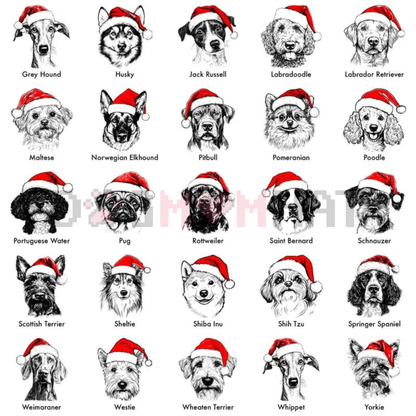 Santa Paws Christmas Dog ASH GREY Sweatshirt