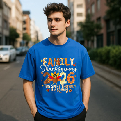 Festive Friction Tee – Family Thanksgiving 2026 Thanksgiving Crew Matching Graphic T-Shirt