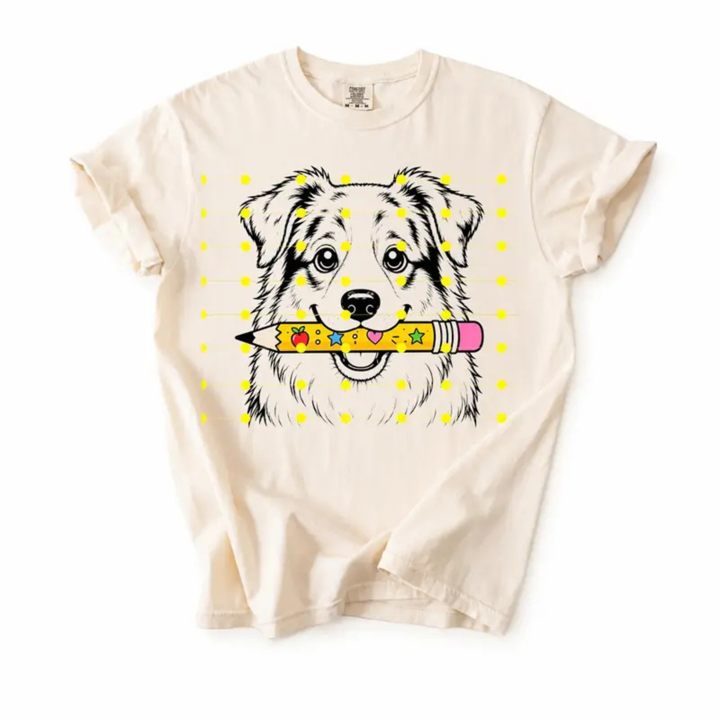 Garment-Dyed Dog Mom Educator Tee - Comfort Colors 50+ Breeds Back To School Shirt