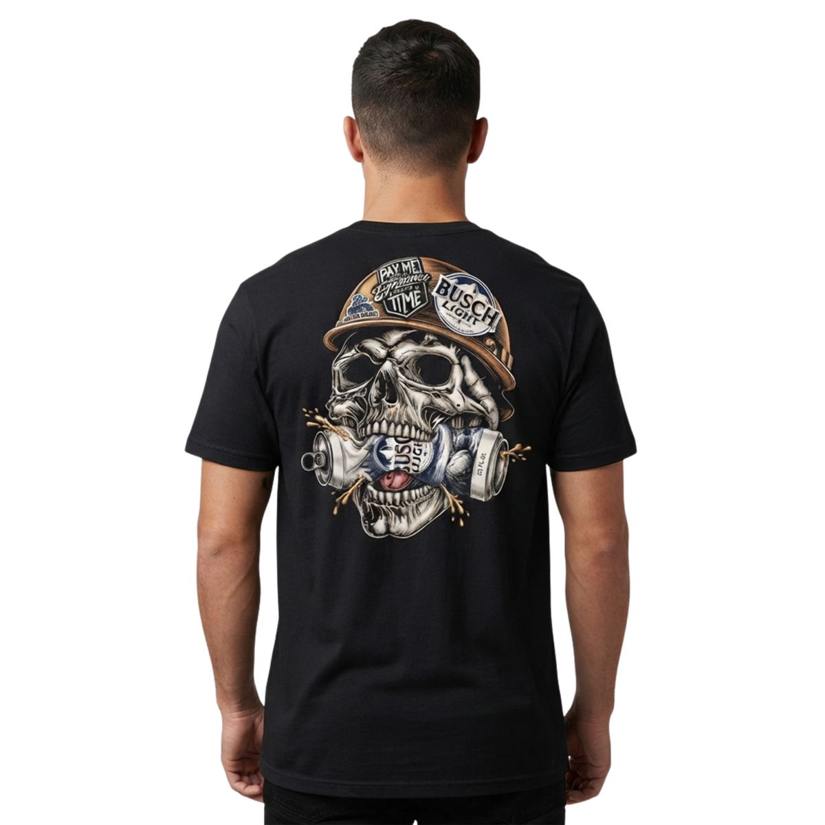 High Vis Reflective Blue Collar American Tradesman Graphic T-Shirt