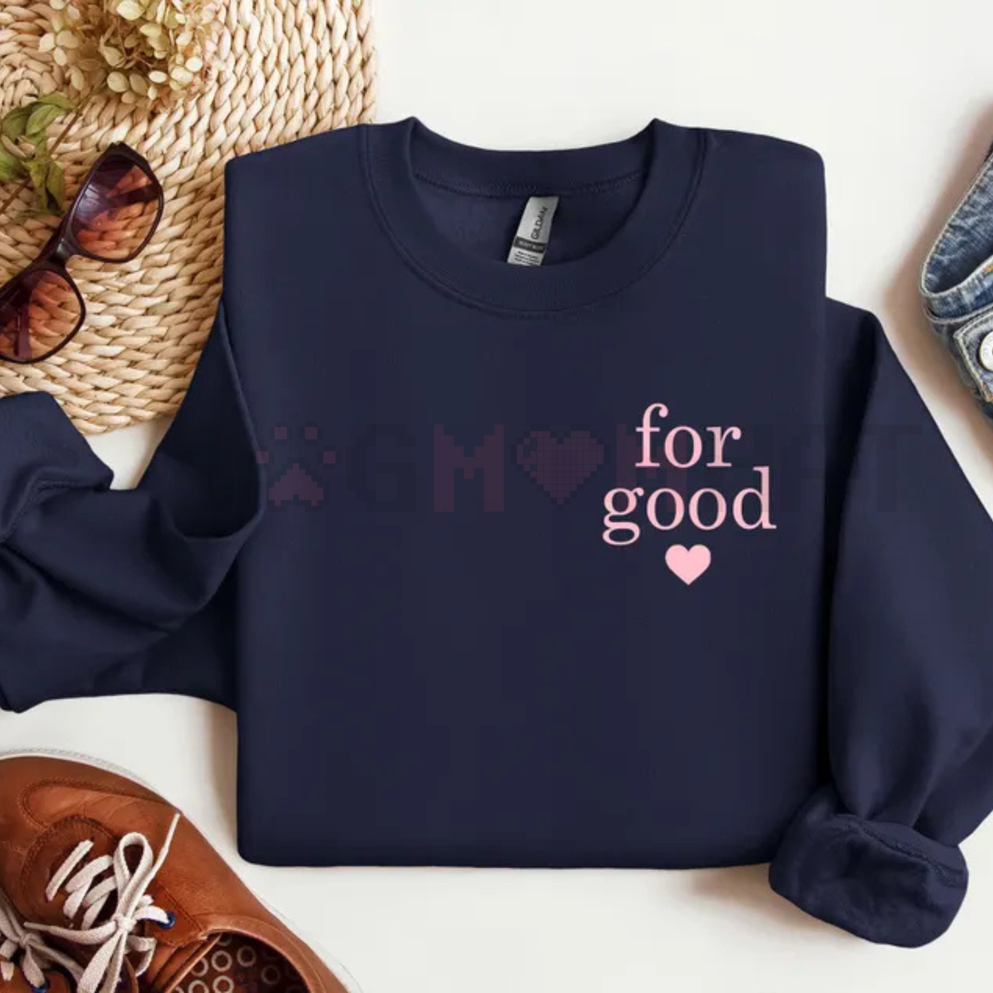 Minimalist 'For Good' Positive Statement Jumper sweatshirt