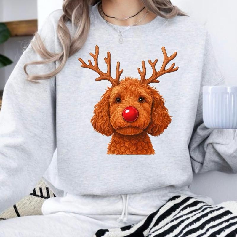 Christmas Reindeer Dog Sweatshirt – Unisex Festive Pet Graphic Pullover