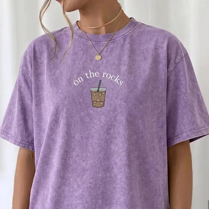 Washed Cotton Coffee Shirt – Iced Coffee Lover Gift
