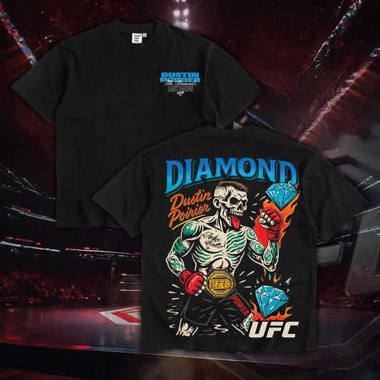 Fight For Tee – UFC 318 Dustin Poirier Vintage 90s Style Unisex Oversized MMA Graphic T-Shirt