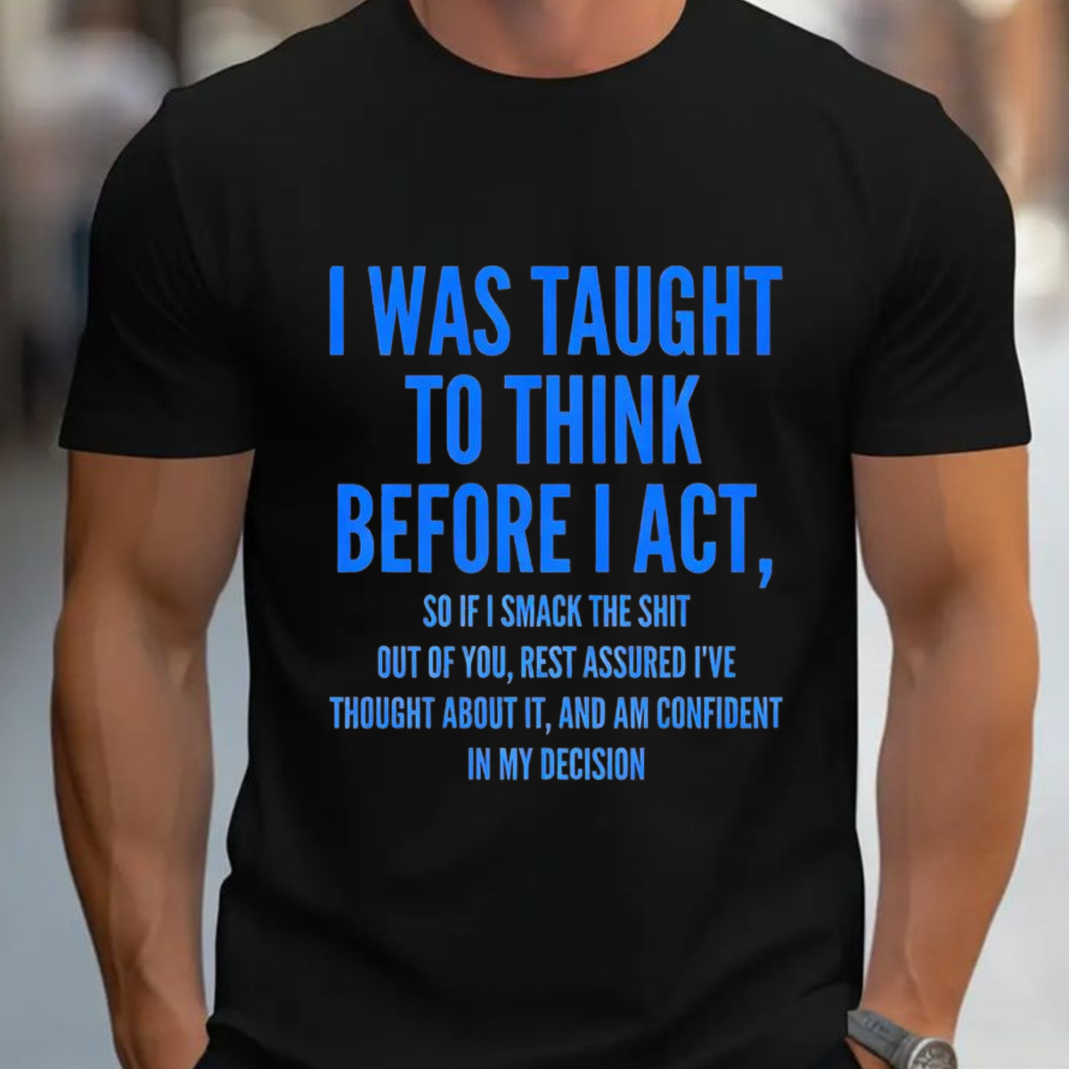 Pause & Reflect Tee – Funny "Think Before I Act" Women's Casual Graphic Shirt