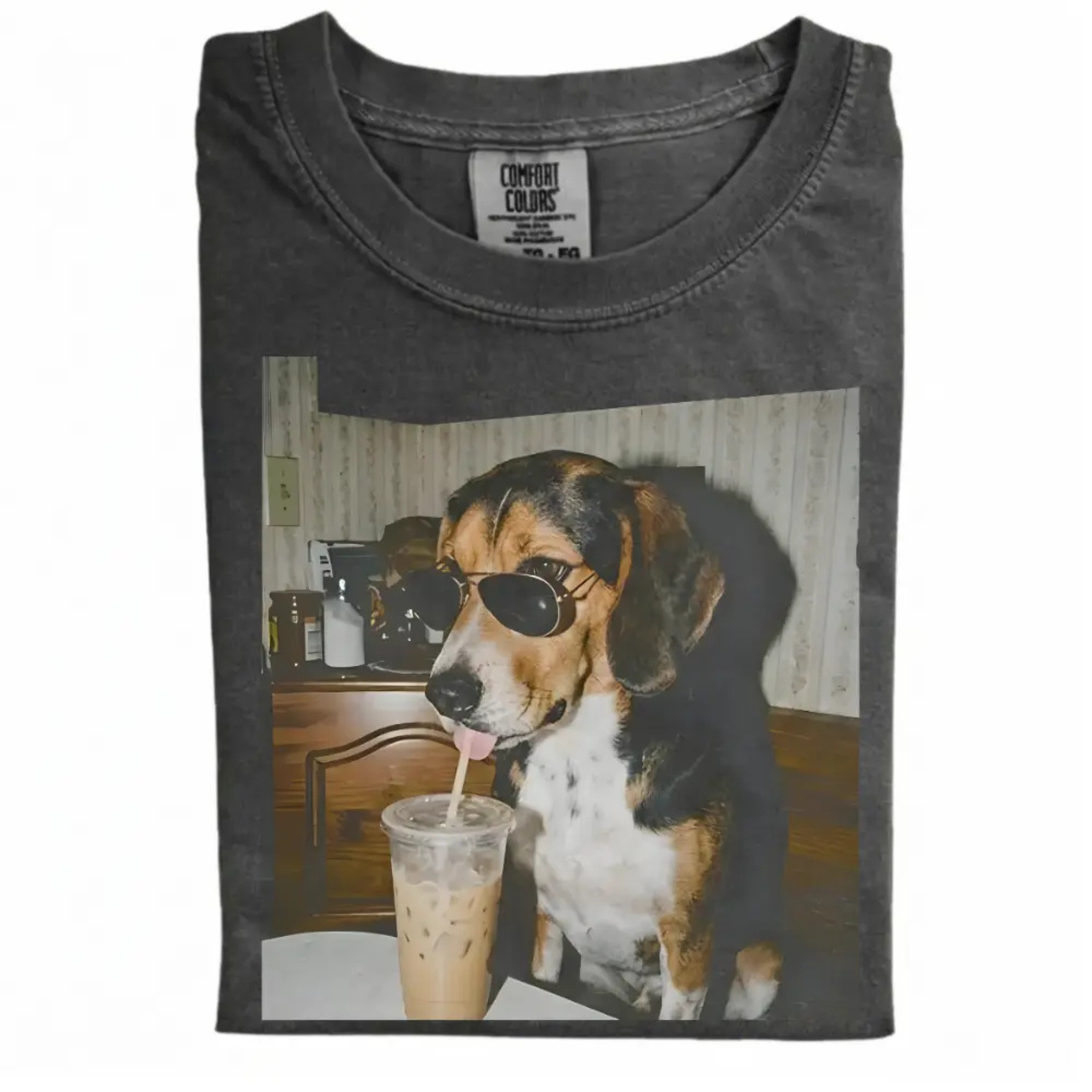 Vintage 90s "Dog Breeds Available" Iced Coffee T-Shirt